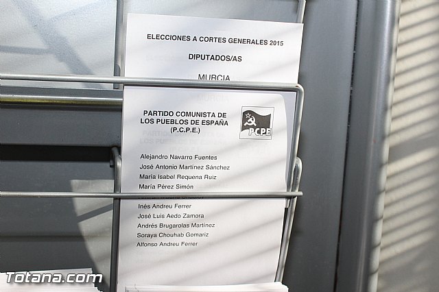 Jornada electoral - Elecciones generales 20 diciembre 2015 - 6 Jornada electoral - Elecciones generales 20 diciembre 2015 - 6